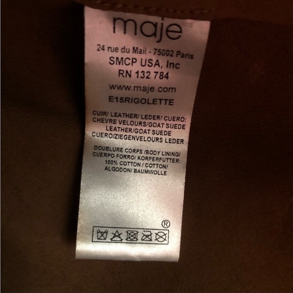 Maje Rigolette Perforated Suede Mini Dress - Picture 9 of 12